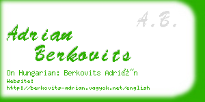 adrian berkovits business card